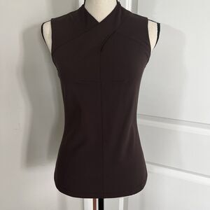 Derek Lam Chocolate Brown Sleeveless Blouse Small New With Tags